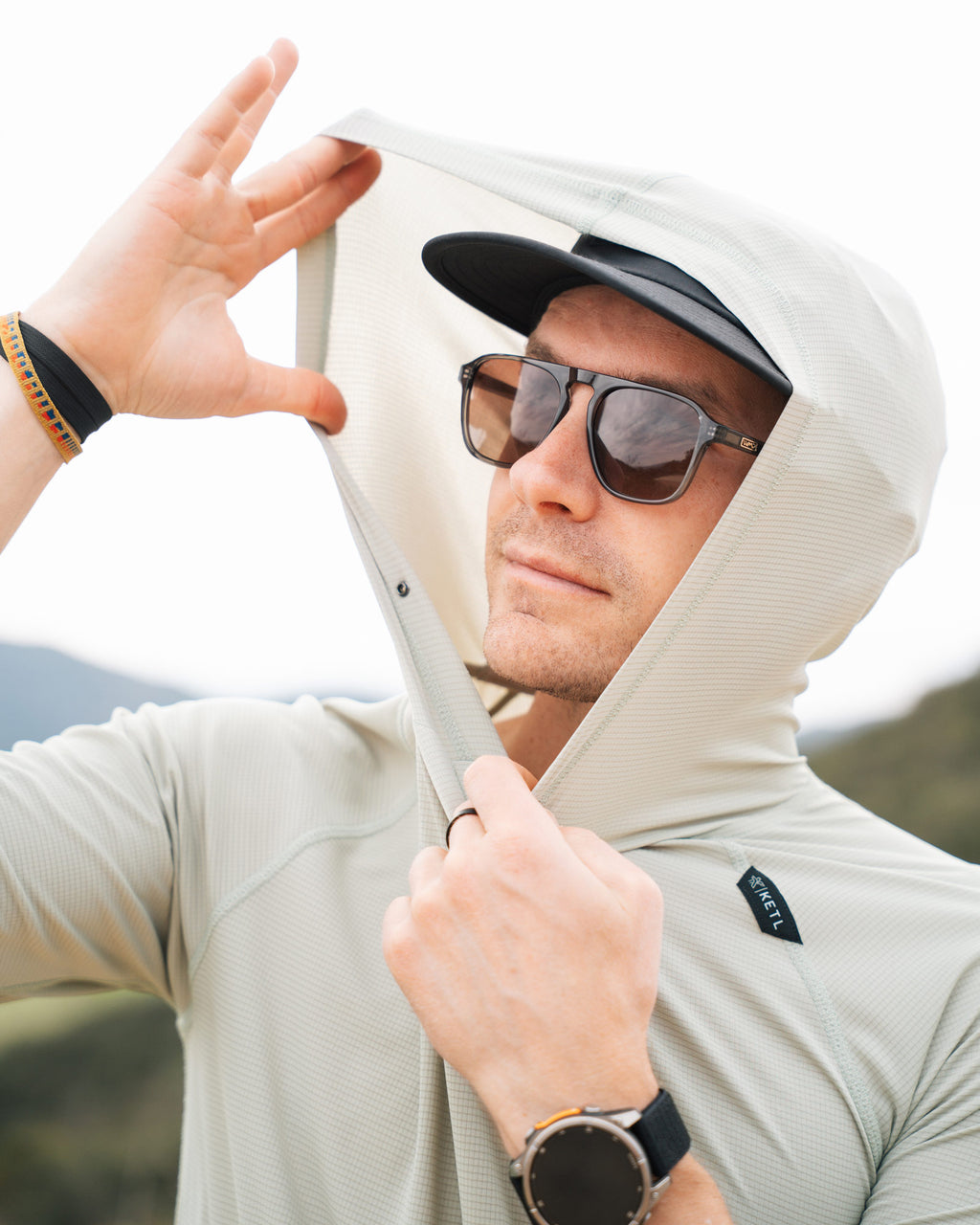 KETL Mtn Nofry Sun Hoodie Sage Men's - Sweatshirt/Hoodie - Nofry Sun Hoodie