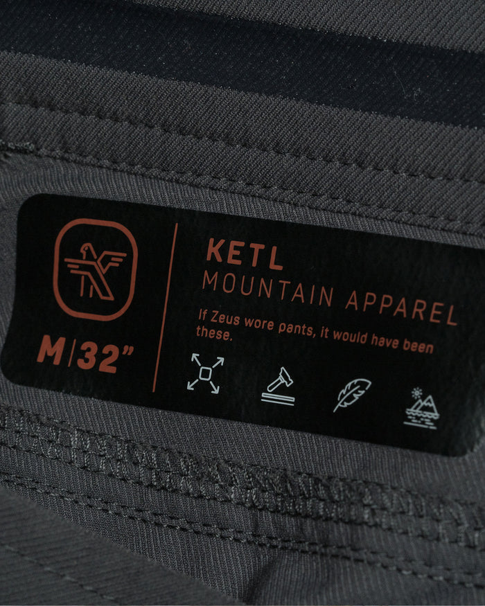 KETL Mtn Shenanigan Pant 30" Inseam Grey Men's