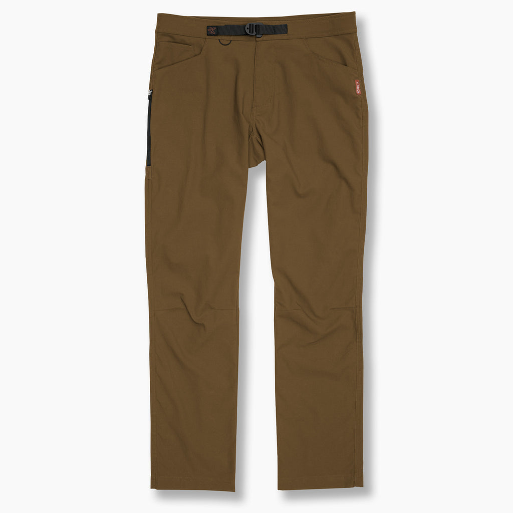 KETL Mtn Shenanigan Hiking Pants Straight Fit 34" Inseam - Lightweight, Stretchy, Packable, Adventure Travel Men's Pants Brown Casual Pants Shenanigan Pant 34"
