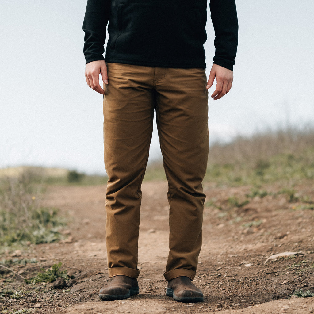 KETL Mtn Shenanigan Hiking Pants Straight Fit 34" Inseam - Lightweight, Stretchy, Packable, Adventure Travel Men's Pants Brown - Casual Pants - Shenanigan Pant 34"