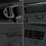 KETL Mtn Shenanigan Hiking Pants Straight Fit 34" Inseam - Lightweight, Stretchy, Packable, Adventure Travel Men's Pants Grey