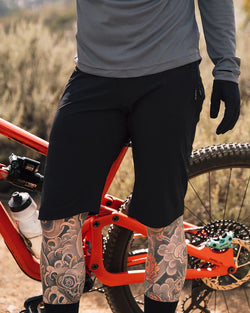 KETL Mtn Skid Mark Cordura MTB Short 12" Black Beauty Men's Short/Bib Short Skid Mark Cordura MTB Shorts
