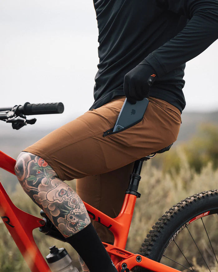 KETL Mtn Skid Mark Cordura MTB Short 12" Brown Beauty Men's - Short/Bib Short - Skid Mark Cordura MTB Shorts