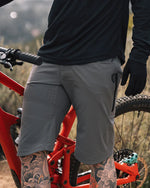 KETL Mtn Skid Mark Cordura MTB Short 12" Grey Beauty Men's Short/Bib Short Skid Mark Cordura MTB Shorts