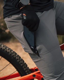 KETL Mtn Skid Mark Cordura MTB Short 12" Grey Beauty Men's - Short/Bib Short - Skid Mark Cordura MTB Shorts