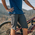 KETL Mtn Skid Mark MTB Shorts - Lightweight, Zipper Pockets, Men's Mountain Biking Shorts Grey