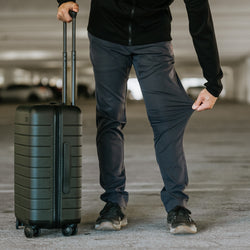 KETL Mtn Tomfoolery Travel Pants 32" Inseam: Stretchy, Packable, Casual Chino Style W/ Zipper Pockets - Blue Grey Men's - Casual Pants - Tomfoolery Travel Pant 32"