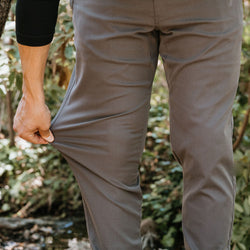 KETL Mtn Tomfoolery Travel Pants 34" Inseam: Stretchy, Packable, Casual Chino Style W/ Zipper Pockets - Grey Men's Casual Pants Tomfoolery Travel Pant 34"