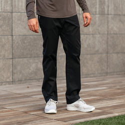 KETL Mtn Tomfoolery Travel Pant Straight Fit 32: Inseam: Stretchy, Packable, Casual Chino Style W/ Zipper Pockets - Black Men's Casual Pants Tomfoolery Travel Pant 32"