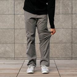 KETL Mtn Tomfoolery Travel Pant Straight Fit 32" Inseam: Stretchy, Packable, Casual Chino Style W/ Zipper Pockets - Grey Men's Casual Pants Tomfoolery Travel Pant 32"