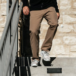 KETL Mtn Tomfoolery Travel Pant Straight Fit 34" Inseam: Stretchy, Packable, Casual Chino Style W/ Zipper Pockets - Khaki Men's - Casual Pants - Tomfoolery Travel Pant 34"