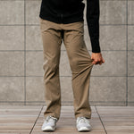 KETL Mtn Tomfoolery Travel Pant Straight Fit 34" Inseam: Stretchy, Packable, Casual Chino Style W/ Zipper Pockets - Khaki Men's Casual Pants Tomfoolery Travel Pant 34"