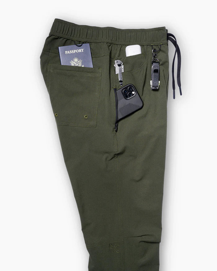 KETL Mtn Vent Lightweight Pants Relaxed Fit 34" Inseam Pine Men's - Casual Pants - Vent Jogger'ish Lightweight Travel Pants 34"