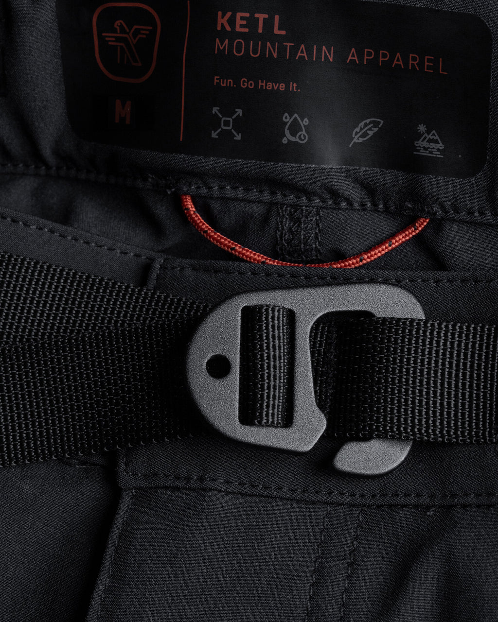 KETL Mtn Virtue Hybrid Shorts V3 12" Inseam: Swim, Hike, Travel, Lounge, Bike - Men's Hiking Chino Style Lightweight Black - Short/Bib Short - Virtue V.3 12" Hybrid Shorts