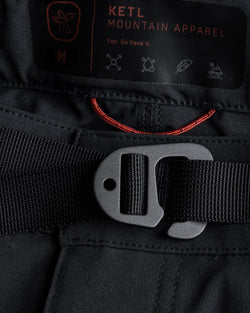 KETL Mtn Virtue Hybrid Shorts V3 12" Inseam: Swim, Hike, Travel, Lounge, Bike - Men's Hiking Chino Style Lightweight Black - Short/Bib Short - Virtue V.3 12" Hybrid Shorts