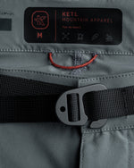 KETL Mtn Virtue Hybrid Shorts V3 12" Inseam: Swim, Hike, Travel, Lounge, Bike - Men's Hiking Chino Style Lightweight Blue Fog - Short/Bib Short - Virtue V.3 12" Hybrid Shorts