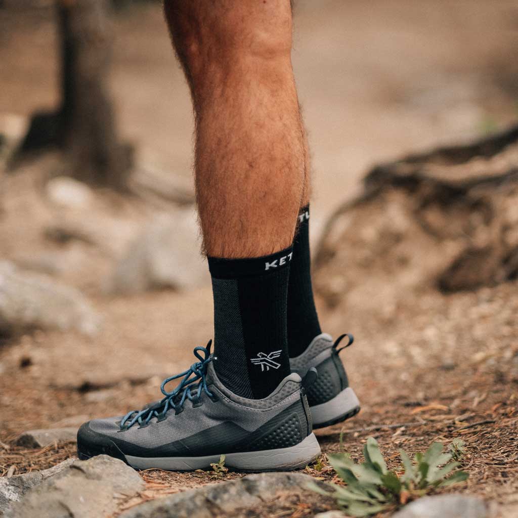 KETL Mtn Warmweather Merino Wool Socks Black/Grey MPN: KTL.SK.WW.BLKGRY.OS Sock Warmweather Socks