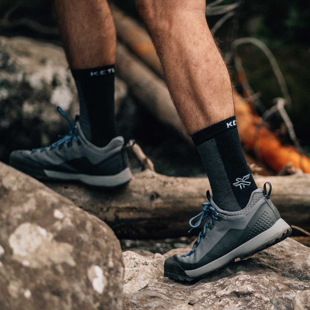 KETL Mtn Warmweather Merino Wool Socks Black/Grey MPN: KTL.SK.WW.BLKGRY.OS Sock Warmweather Socks