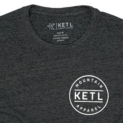 KETL Mtn Tri-Blend Tech Tee: Athletic Performance Shirt That's Magically Soft & Quick Dry - Black Men's - T-Shirt - Subliminal Messaging Tech Tee