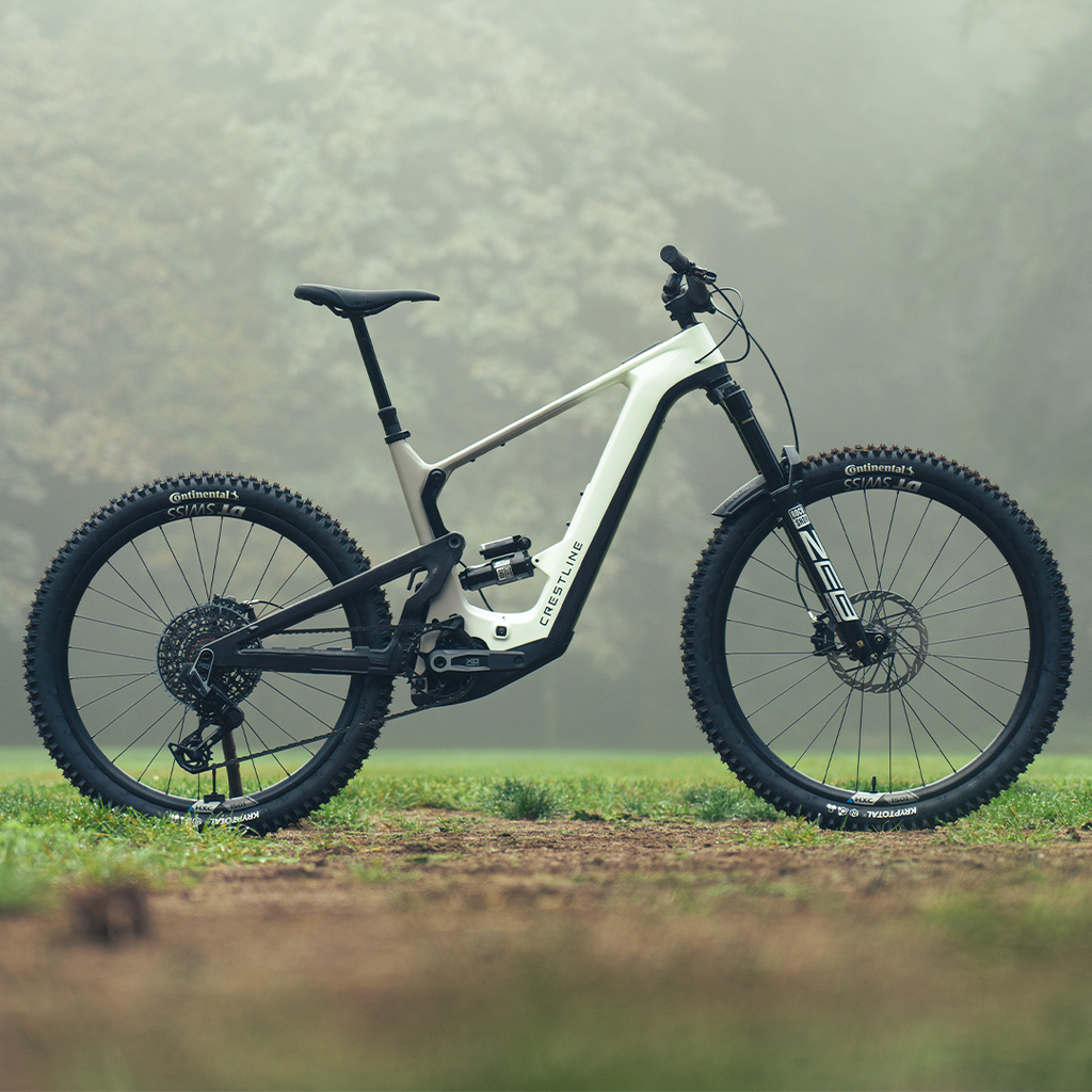 Crestline LS 160 Special Edition '25, Sram X0 T-Type Build, Bosch Motor, 800WH Battery - White/Gray E-Mountain Bike LS 160
