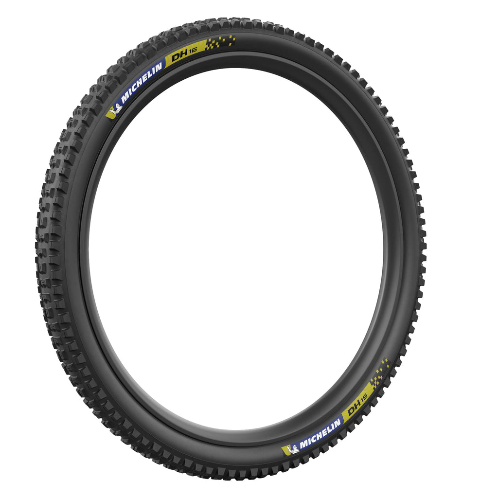 Michelin DH16 Racing Line Tire - 27.5 x 2.4, Tubeless, Folding, Blue & Yellow Decals - Tires - DH16 Racing Line Tire