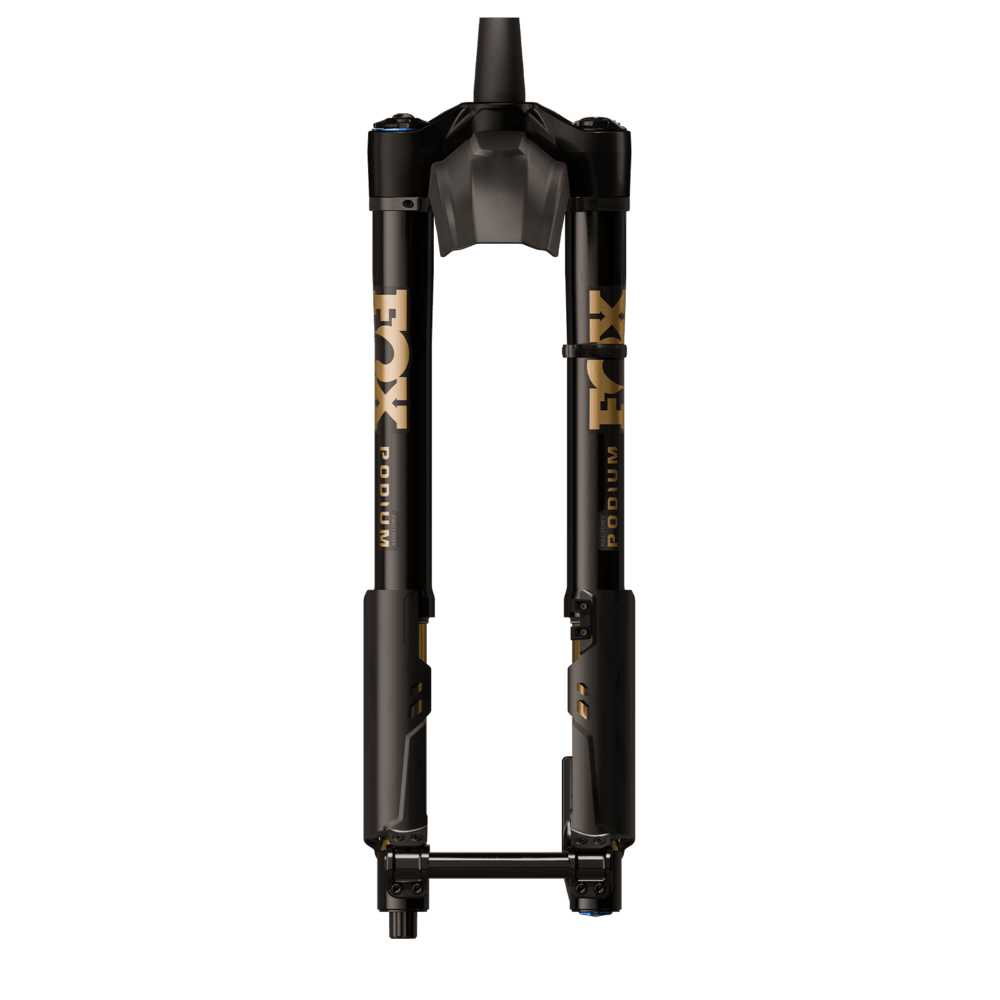FOX Factory Podium Inverted Suspension Fork - 29", 160 mm, 20TA x 110 mm, 44mm Offset, GRIP X2, 68HT Crown, Black/Podium MPN: 910-21-399 UPC: 821973513218 Suspension Fork Factory Podium Inverted Suspension Fork