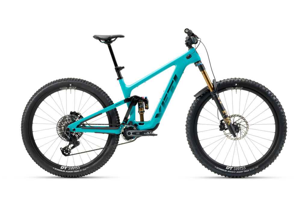 Yeti MTe Turq Series Complete E-Bike w/ T3 X0 T-Type Build, 580wh, Turquoise