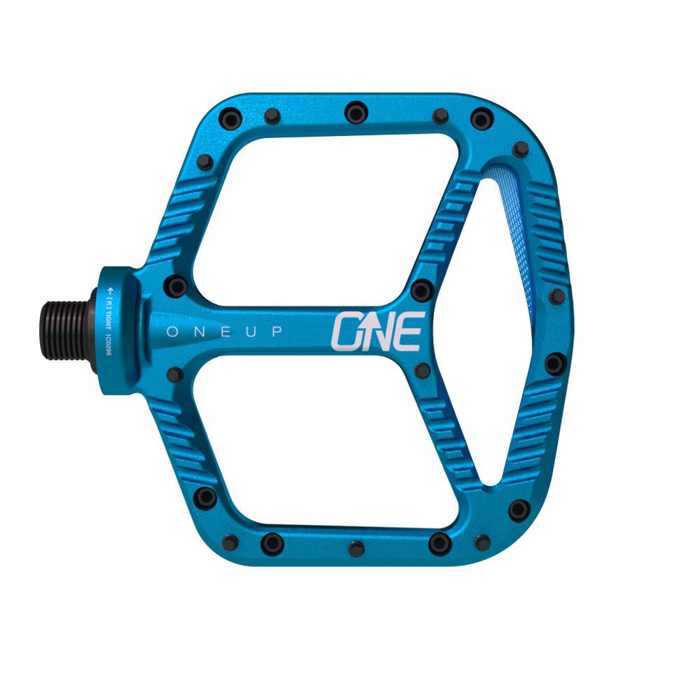 blue bike pedals OneUp Components Aluminum Platform Pedals, Blue Pedals Pedal Type