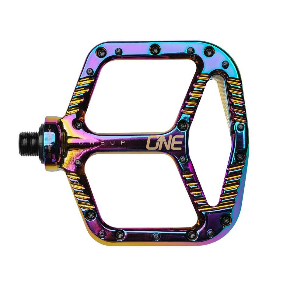 OneUp Components Aluminum Platform Pedals, Oil Slick MPN: 1C0380OIL Pedals Aluminum Platform Pedals