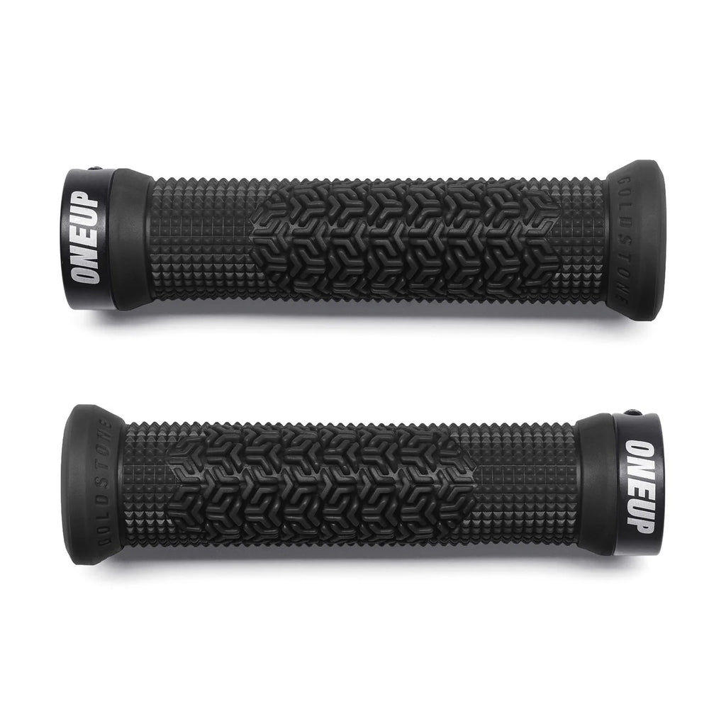 OneUp Components Jackson Goldstone Lock-On Grips, Black - Grip - Goldstone Grips