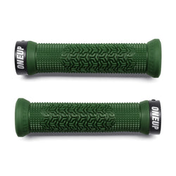 OneUp Components Jackson Goldstone Lock-On Grips, Dark Green - Grip - Goldstone Grips