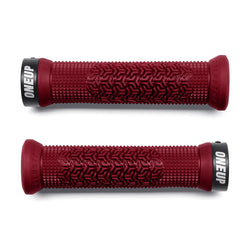 OneUp Components Jackson Goldstone Lock-On Grips, Maroon - Grip - Goldstone Grips