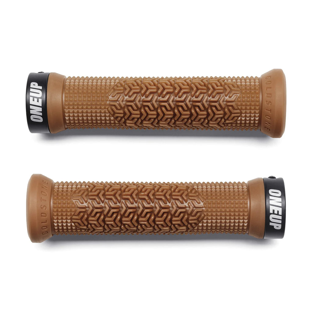 OneUp Components Jackson Goldstone Lock-On Grips, Tan - Grip - Goldstone Grips