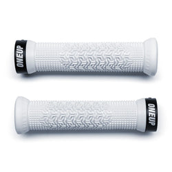 OneUp Components Jackson Goldstone Lock-On Grips, White - Grip - Goldstone Grips