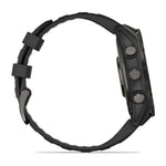 Garmin fenix 8 Smartwatch - 47mm, AMOLED, Sapphire, Carbon Gray DLC Titanium with Black/Pebble Gray Silicone - Fitness Computers - fenix 8 Smartwatch AMOLED Sapphire