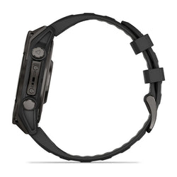 Garmin fenix 8 Smartwatch - 47mm, AMOLED, Sapphire, Carbon Gray DLC Titanium with Black/Pebble Gray Silicone MPN: 010-02904-20 UPC: 753759338107 Fitness Computers fenix 8 Smartwatch AMOLED Sapphire
