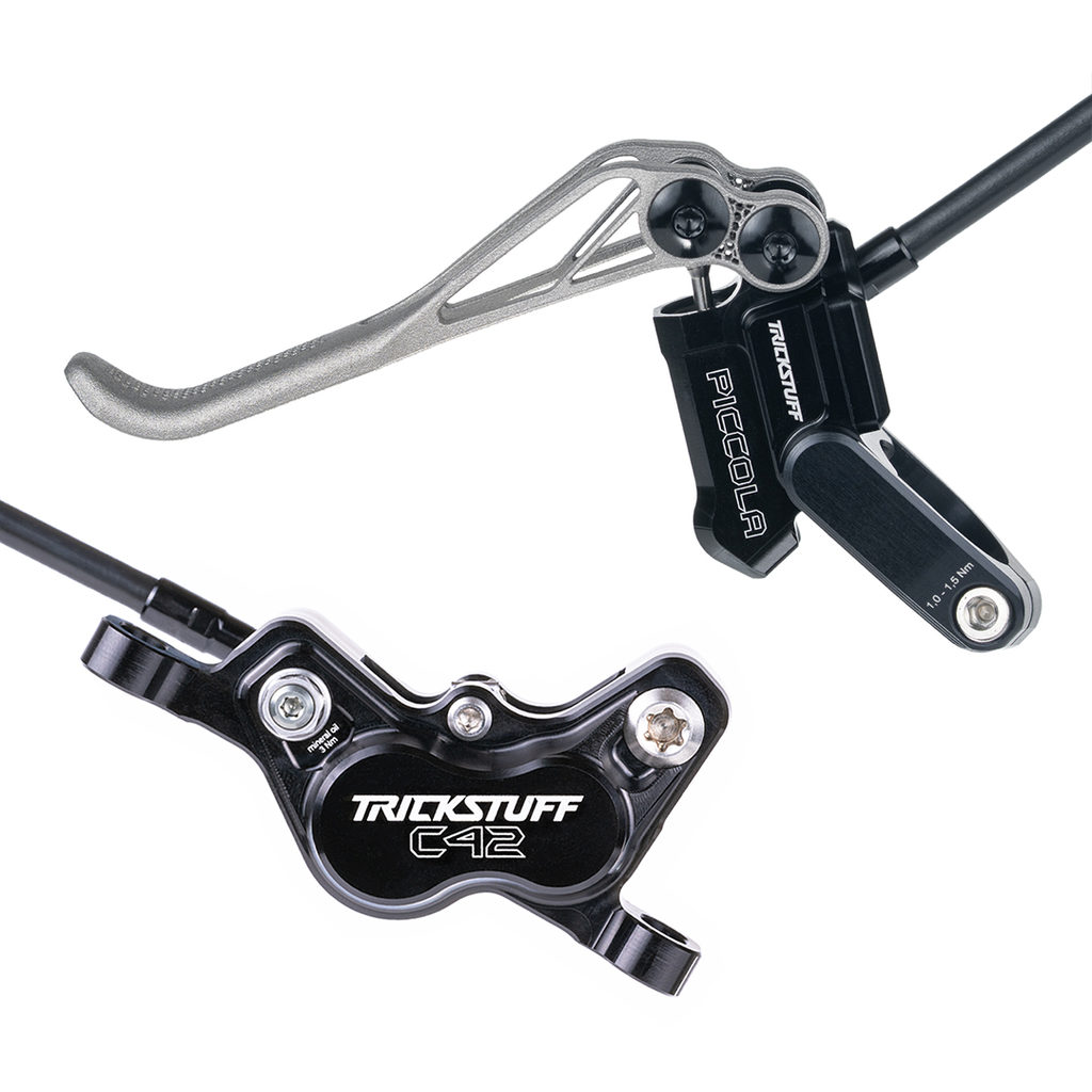 Trickstuff Piccola HD Brakeset, Black, Kevlar Hose Front 900mm - Rear 1700mm, C42 Caliper