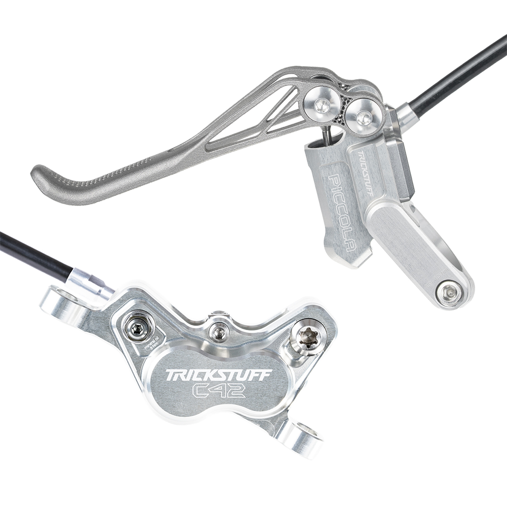 Trickstuff Piccola HD Brakeset, Silver, Kevlar Hose Front 900mm - Rear 1700mm, C42 Caliper MPN: BPCHTFAKPQBLA0000S UPC: 4251189818306 Disc Brake & Lever Piccola HD