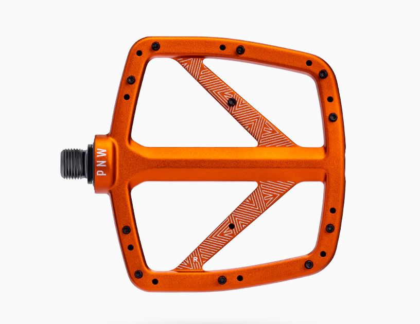 orange flat pedals PNW Loam Flat Pedals Blood Orange