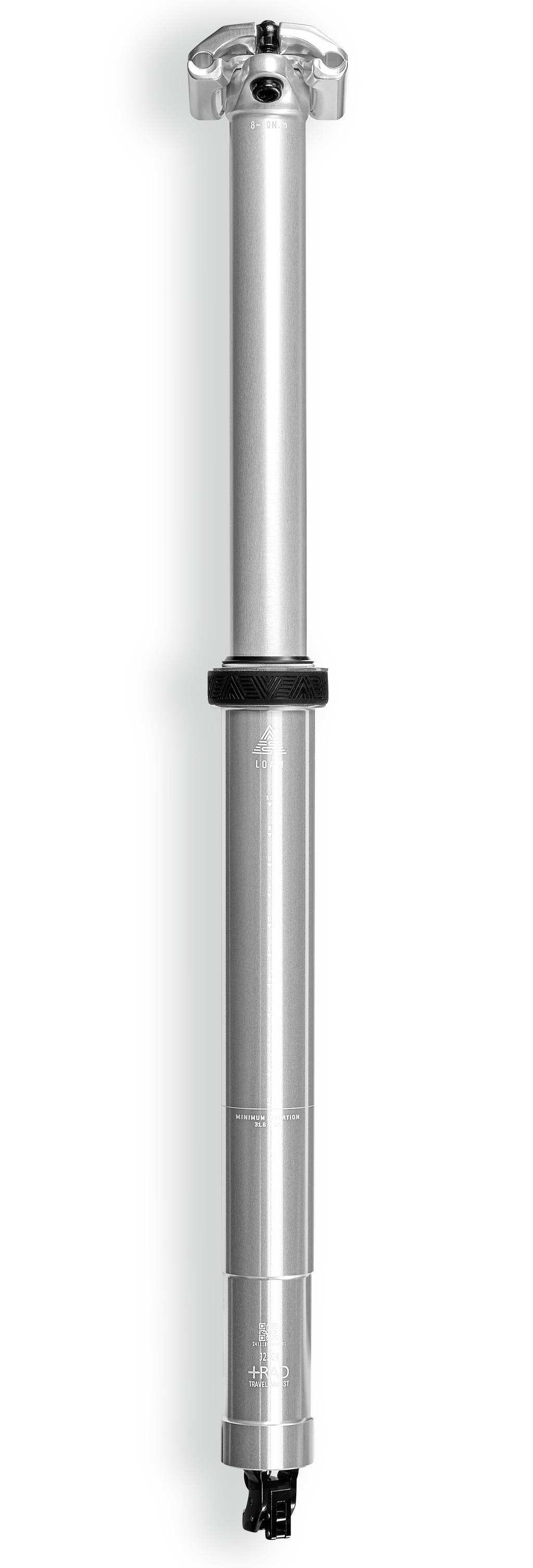 PNW Components Loam Dropper Post, Gen 2, 31.6mm, Silver - Dropper Seatpost - Loam Dropper Post Gen 2