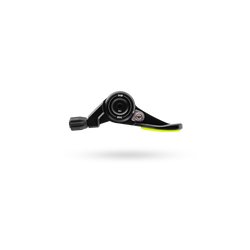 PNW Loam Lever V2 Dropper Post Lever, MMX Mount Clamp, Black/Hyper Lichen - Dropper Seatpost Remote - Loam V2 Dropper Remote