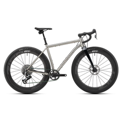 Revel R+ Complete Gravel Bike, Sram Red XPLR Build, Raw Titanium Gravel Bike R+