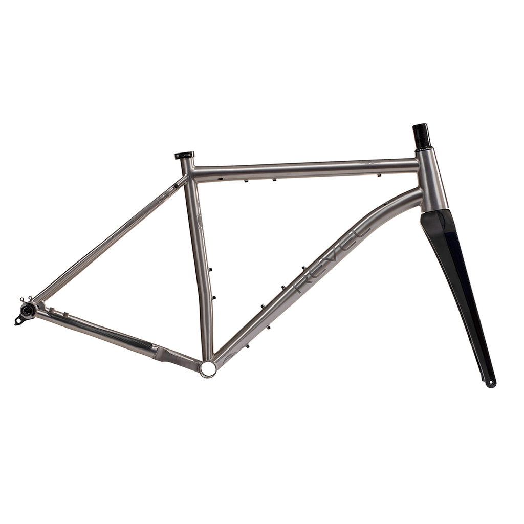 Revel R+ Framekit Only, Raw Titanium Gravel Frame R+