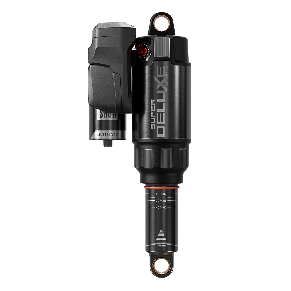 RockShox Super Deluxe Ultimate Flight Attendant - 230x65 Linear XL Air, Hydr B/O, Battery, Charger, D1 - Trek Slash 2023+ Gen6 - Rear Shock - Super Deluxe Ultimate Flight Attendant