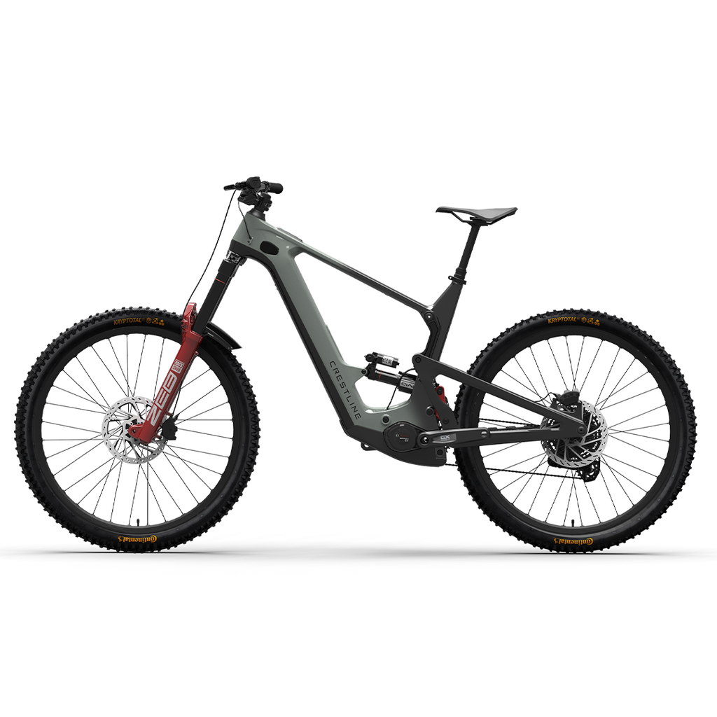 Crestline S 180 Classic Edition 2025 - Bosch Motor, 800WH Battery - Gray/Black - E-Mountain Bike - S180