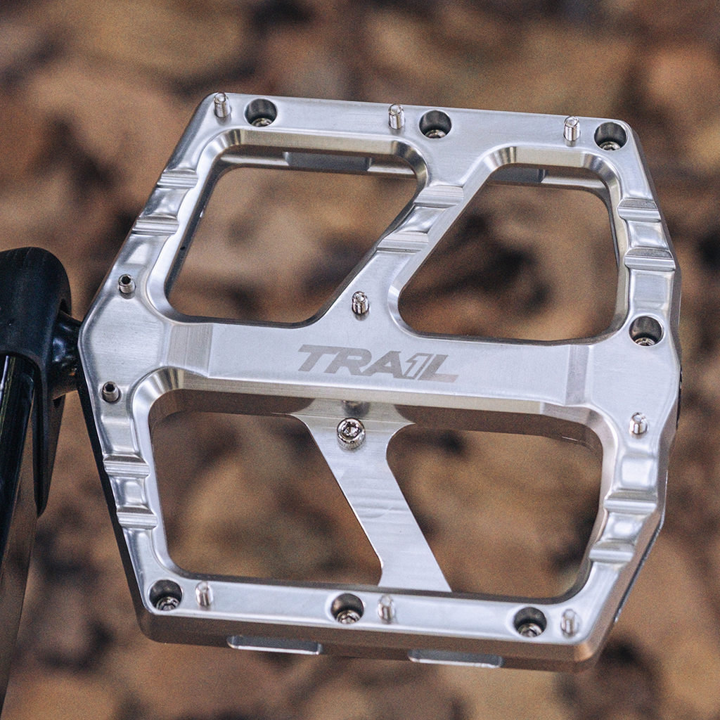alloy pedal Trail One Components Sage Alloy Pedals Pedals Color Black||Silver