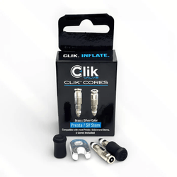 Clik Valve Core Set, Presta, Pair, Silver - Valve Part - Clik Valve Conversion Kits