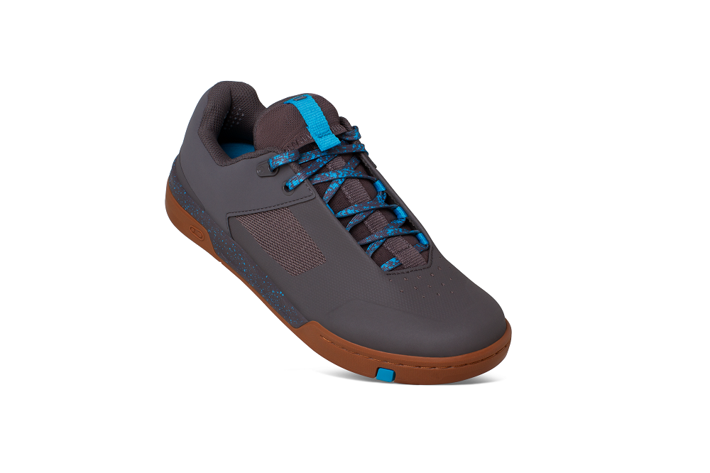 Crank Brothers Stamp Lace Men's Flat Shoe - Grey/Blue/Silver/Gum Outsole, Size 11 MPN: STL17040S-11 UPC: 641300305145 Flat Shoe Stamp Lace Flat Shoe