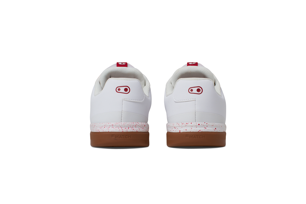 Crank Brothers Stamp Lace Men's Flat Shoe - White/Red Gum Outsole, Size 9.5 MPN: STL12030S-9.5 UPC: 641300305473 Flat Shoe Stamp Lace Flat Shoe