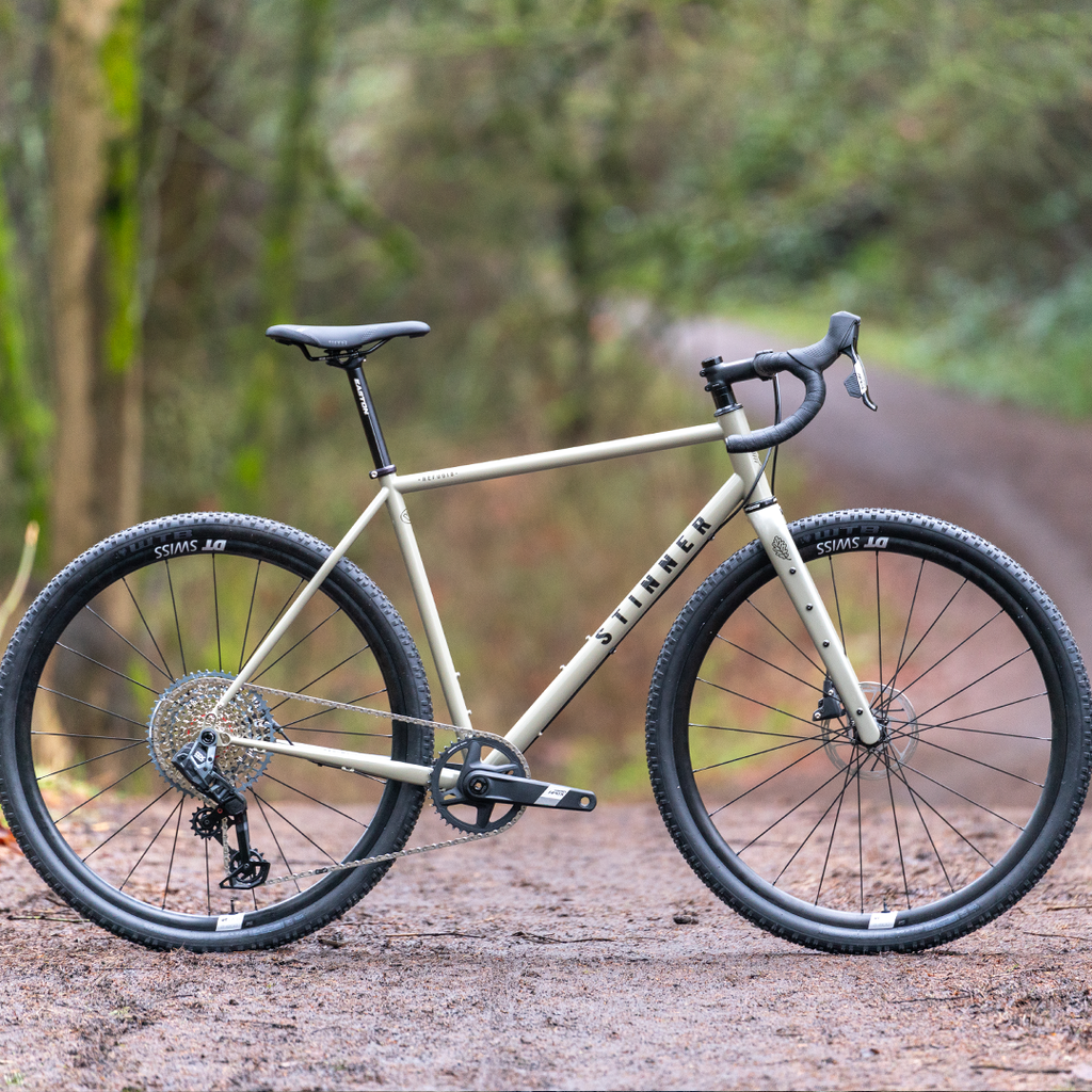 stinner gravel bike Stinner Refugio Select Frameset, Trailhead Tan Gravel Frame Mfg Size